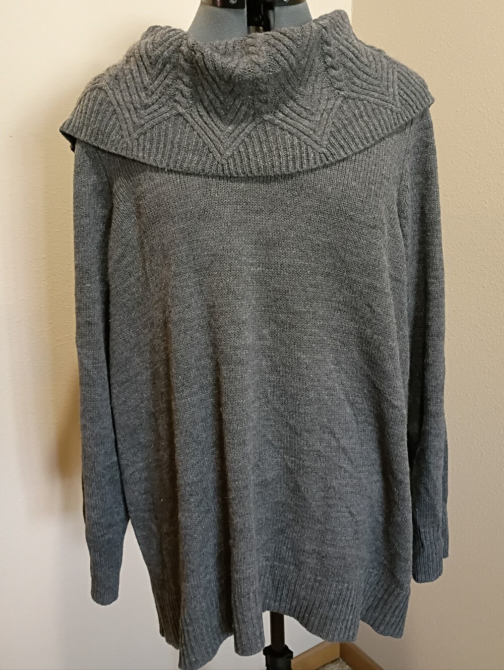 Lane Bryant Gray Cowl Neck Sweater Tunic 18/20